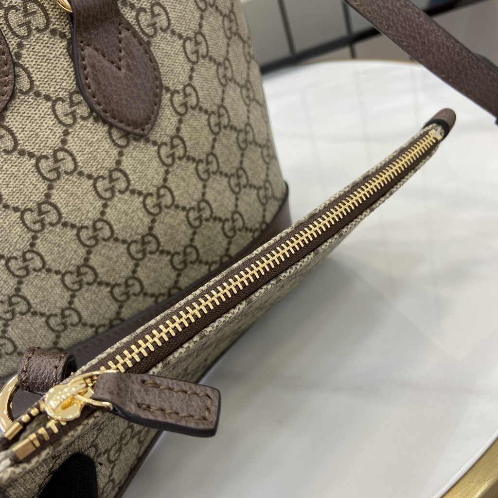 Gucci Ophidia mini tote bag 811716 in brown leather