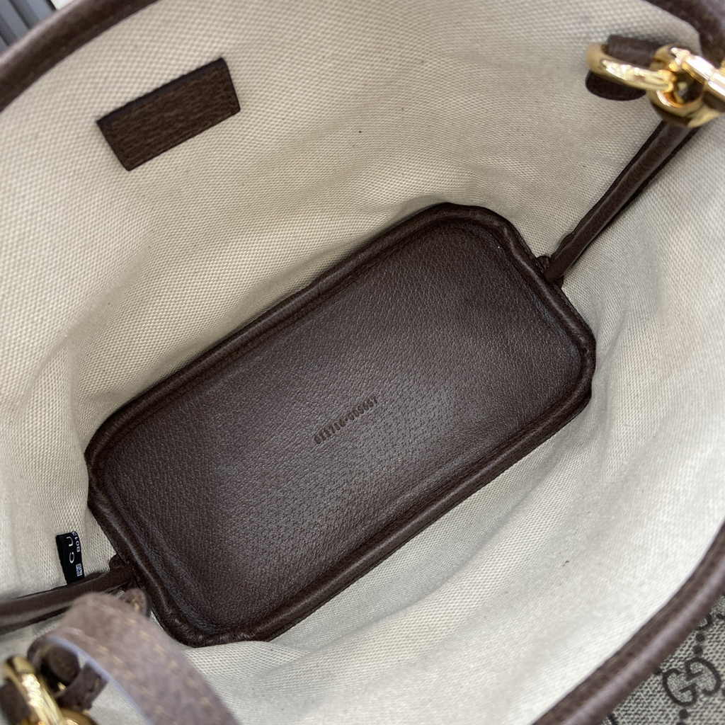 Gucci Ophidia mini tote bag 811716 in brown leather