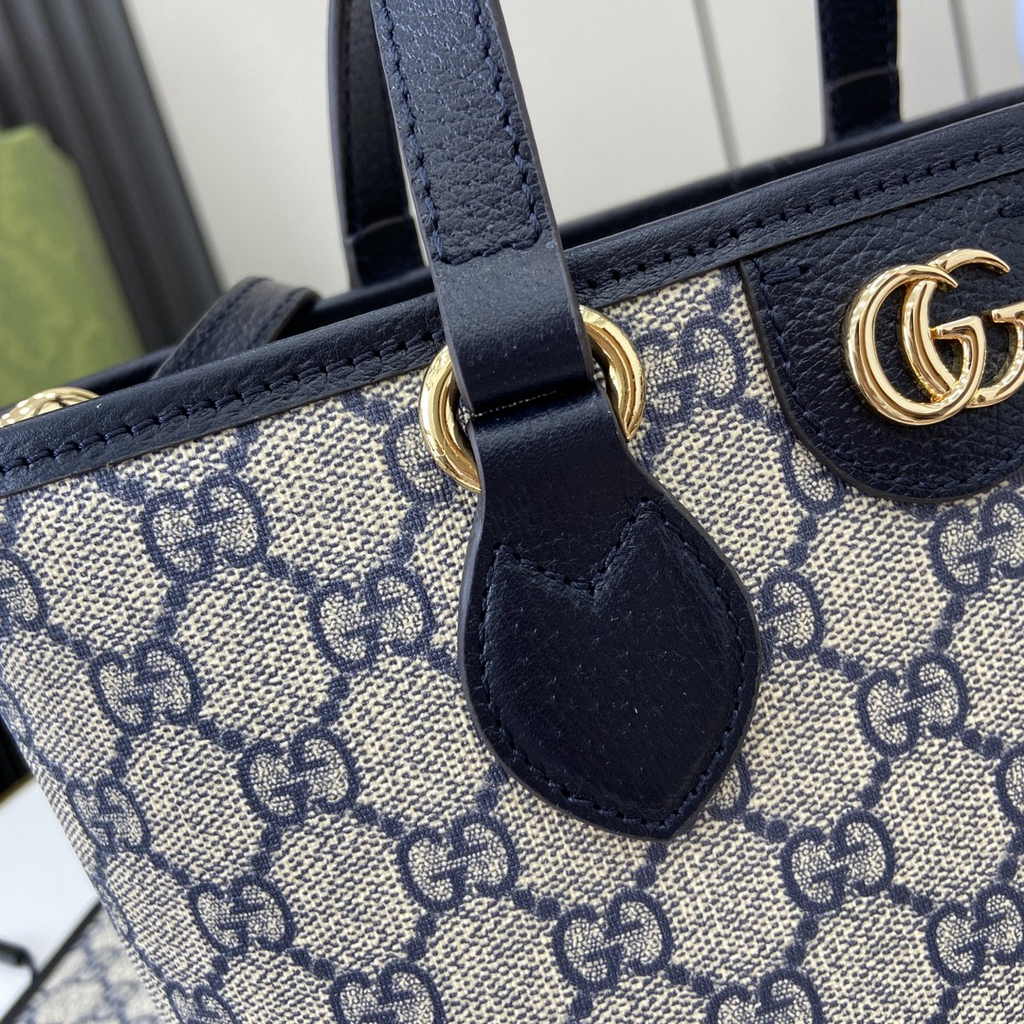 Gucci Ophidia mini tote bag 811716 in blue leather