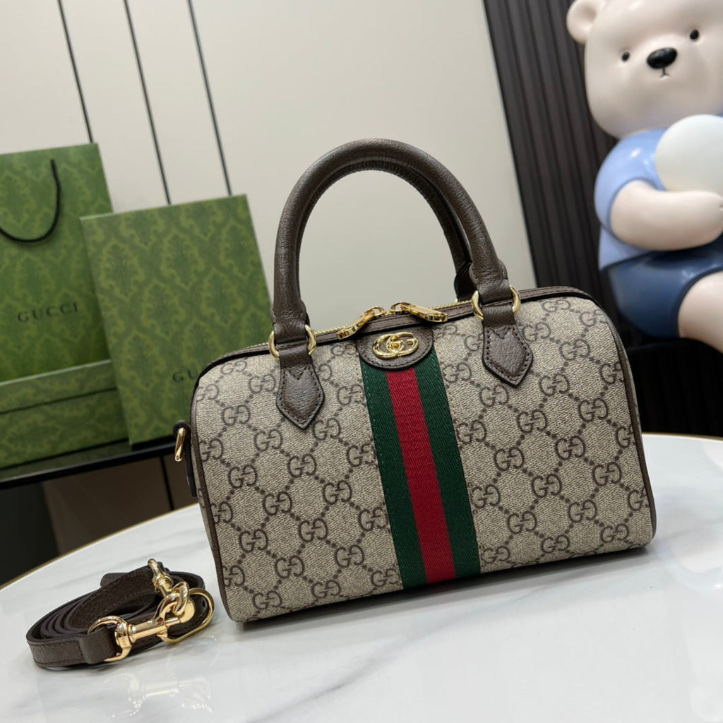Gucci Ophidia small boston bag, 772053 GG Supreme canvas