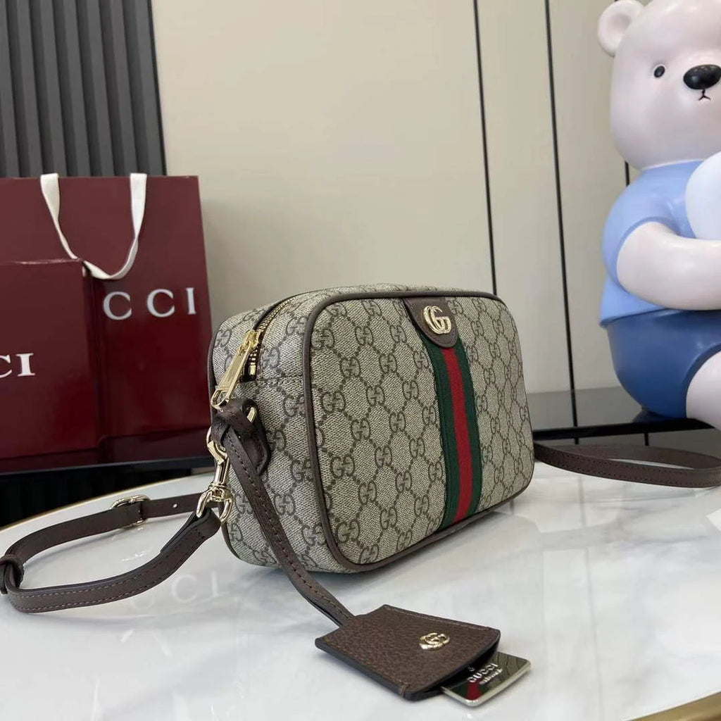 Gucci Ophidia small camera bag, 841310 in beige and brown GG fabric ‎