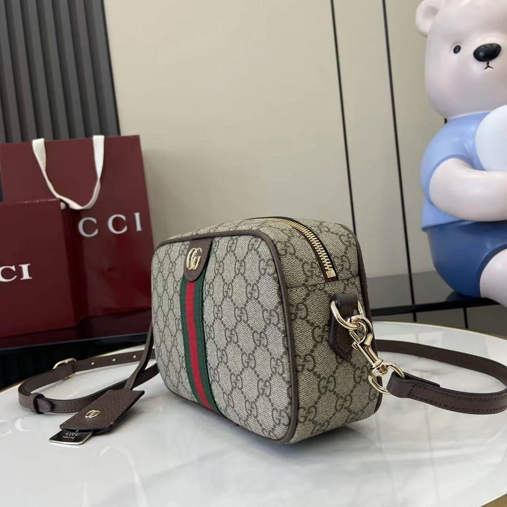 Gucci Ophidia small camera bag, 841310 in beige and brown GG fabric ‎