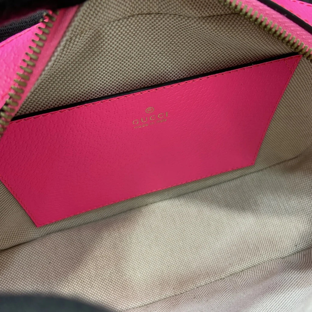 Gucci Ophidia small crossbody bag 752591 in pink leather