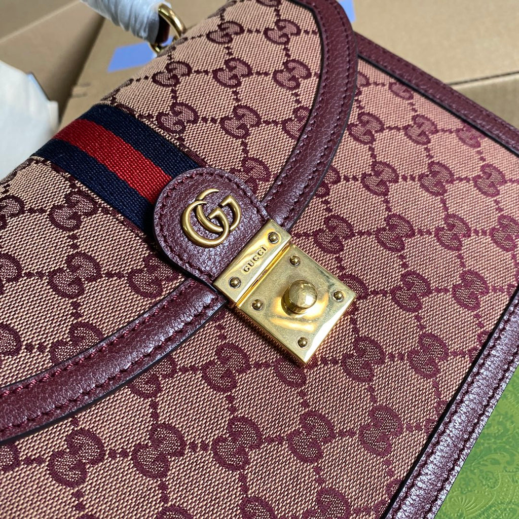 Gucci Ophidia small GG top handle bag ‎‎‎‎651055 Red