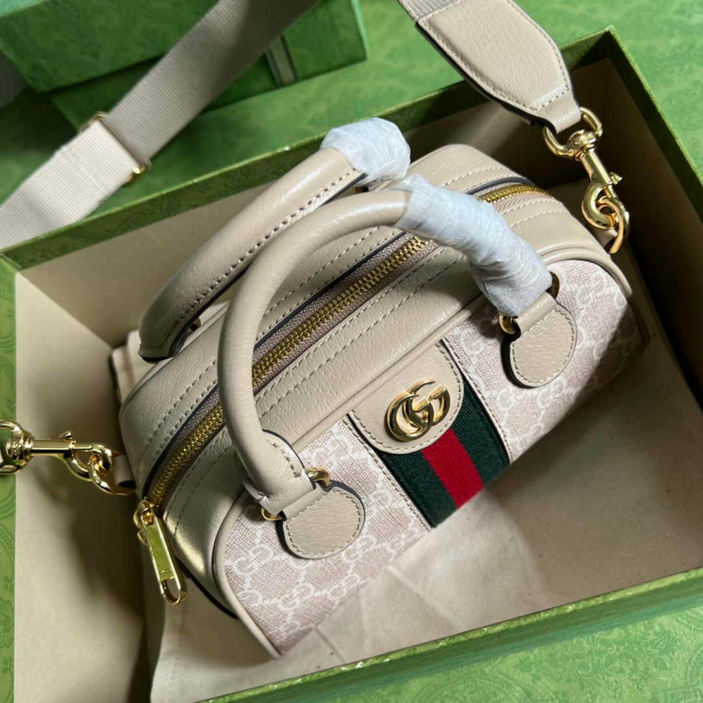 Gucci Ophidia Small GG top handle bag 724606 Beige leather