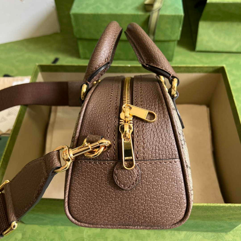 Gucci Ophidia Small GG top handle bag 724606 Brown leather