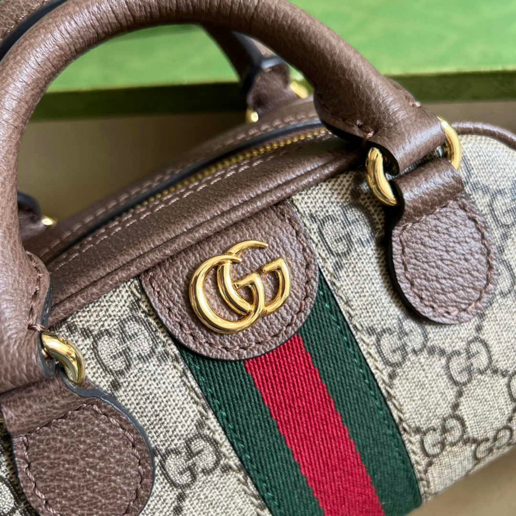 Gucci Ophidia Small GG top handle bag 724606 Brown leather