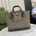 Gucci Ophidia small tote bag 765043 in brown leather