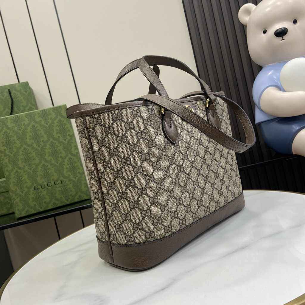 Gucci Ophidia small tote bag 765043 in brown leather