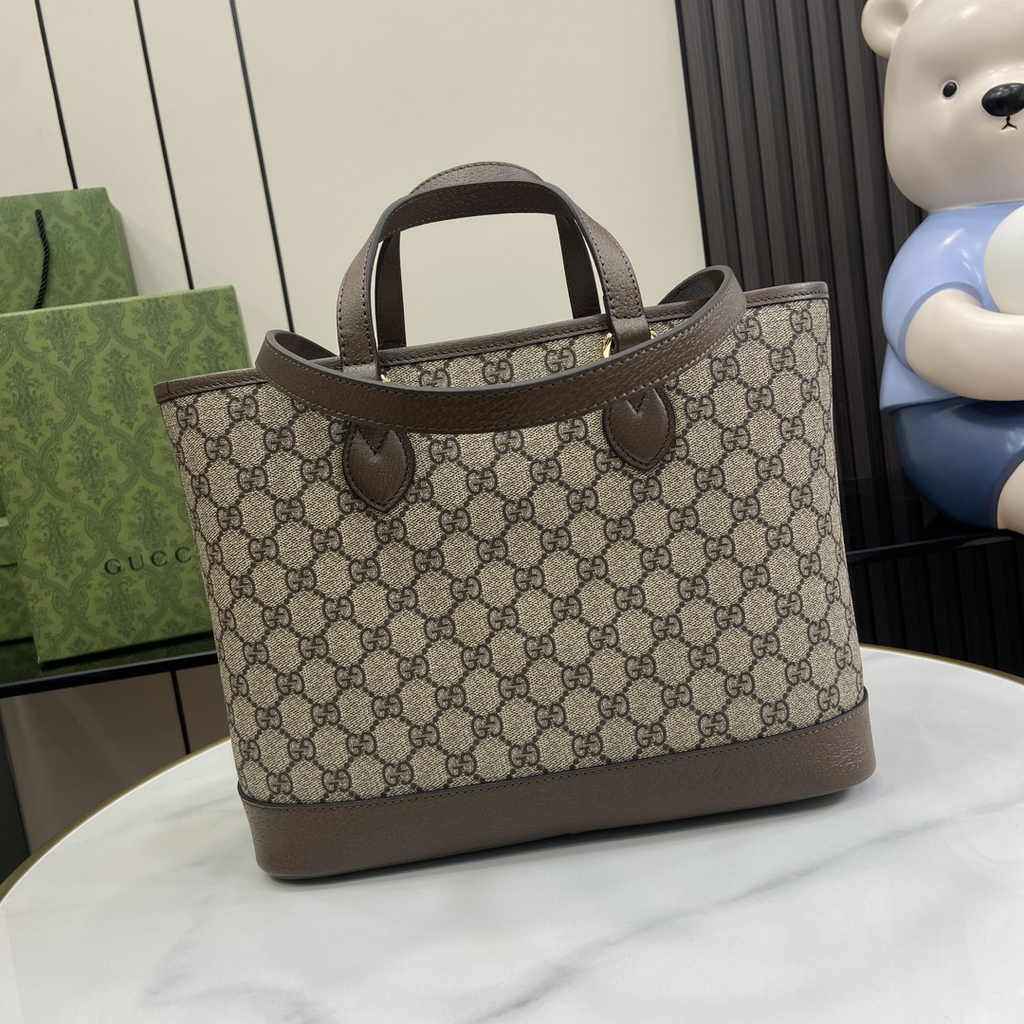 Gucci Ophidia small tote bag 765043 in brown leather