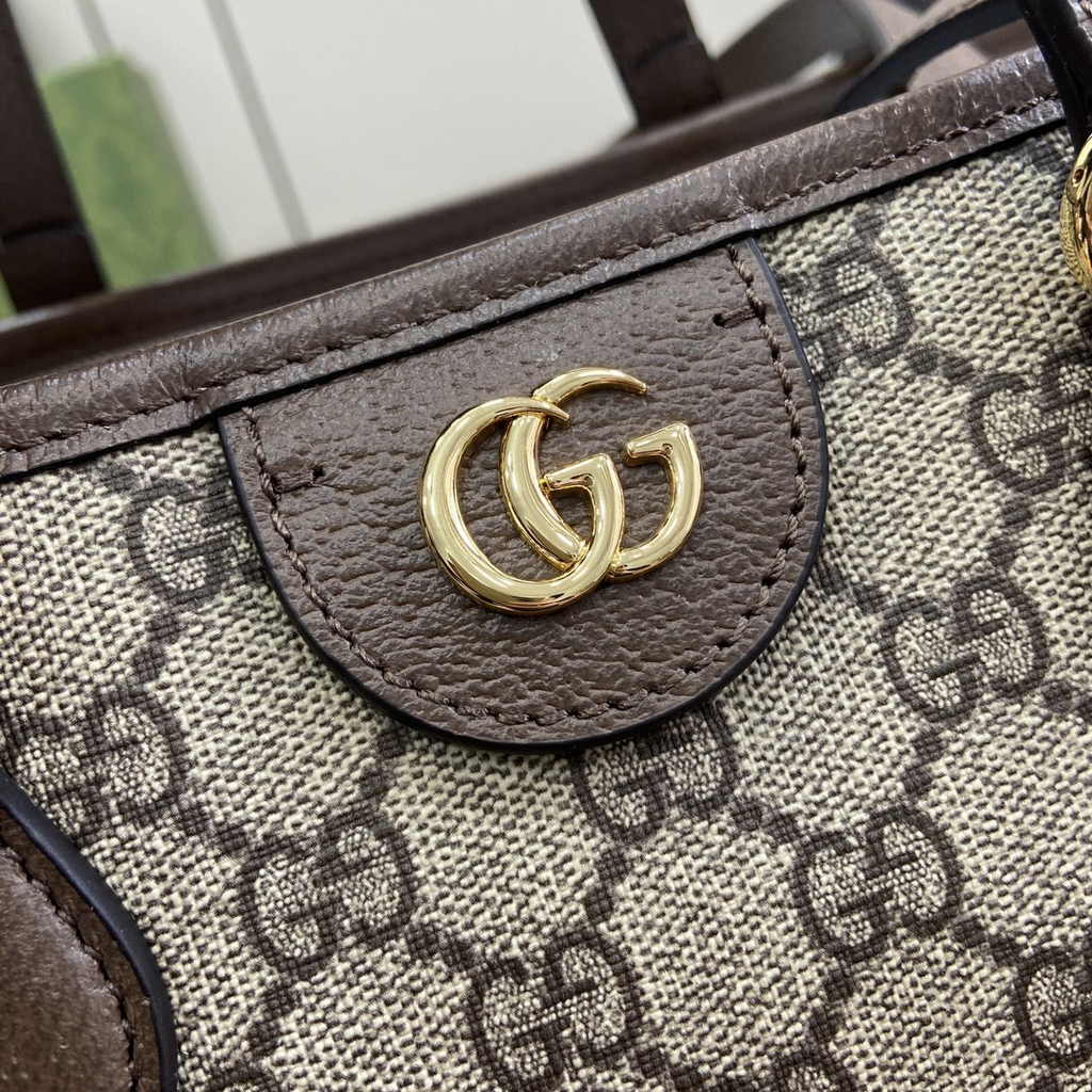 Gucci Ophidia small tote bag 765043 in brown leather