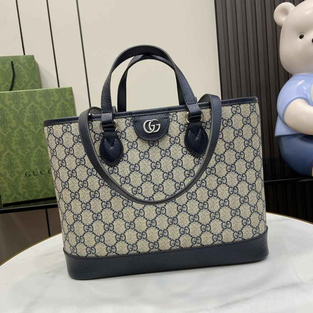 Gucci Ophidia small tote bag 765043 in blue leather