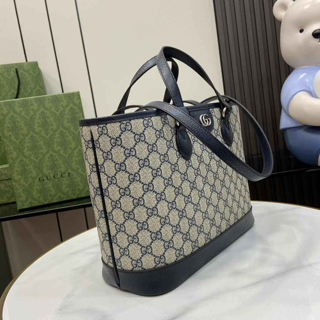 Gucci Ophidia small tote bag 765043 in blue leather