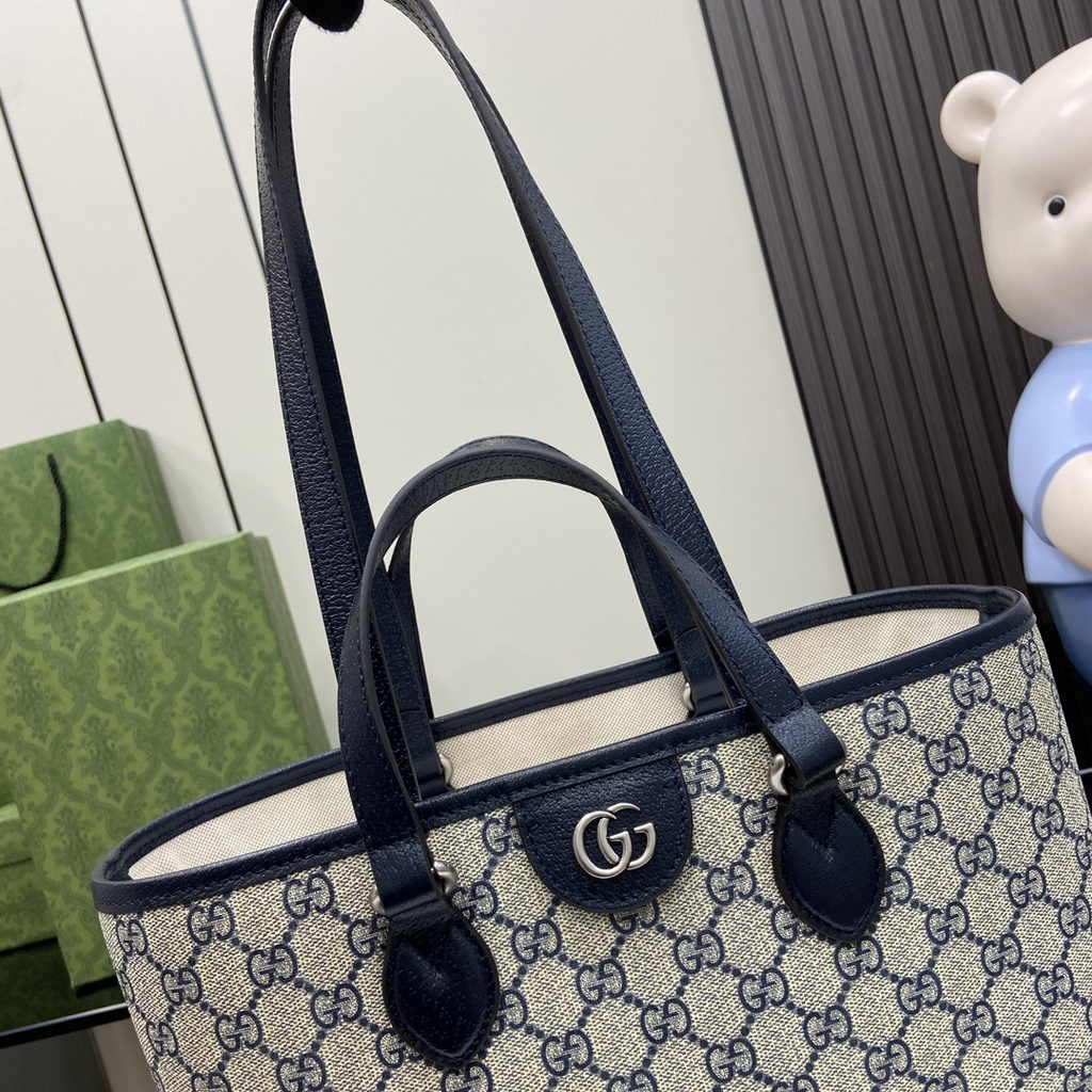 Gucci Ophidia small tote bag 765043 in blue leather
