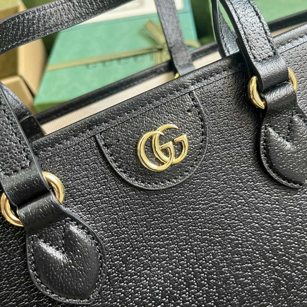 Gucci Ophidia small tote bag 765043 in black leather