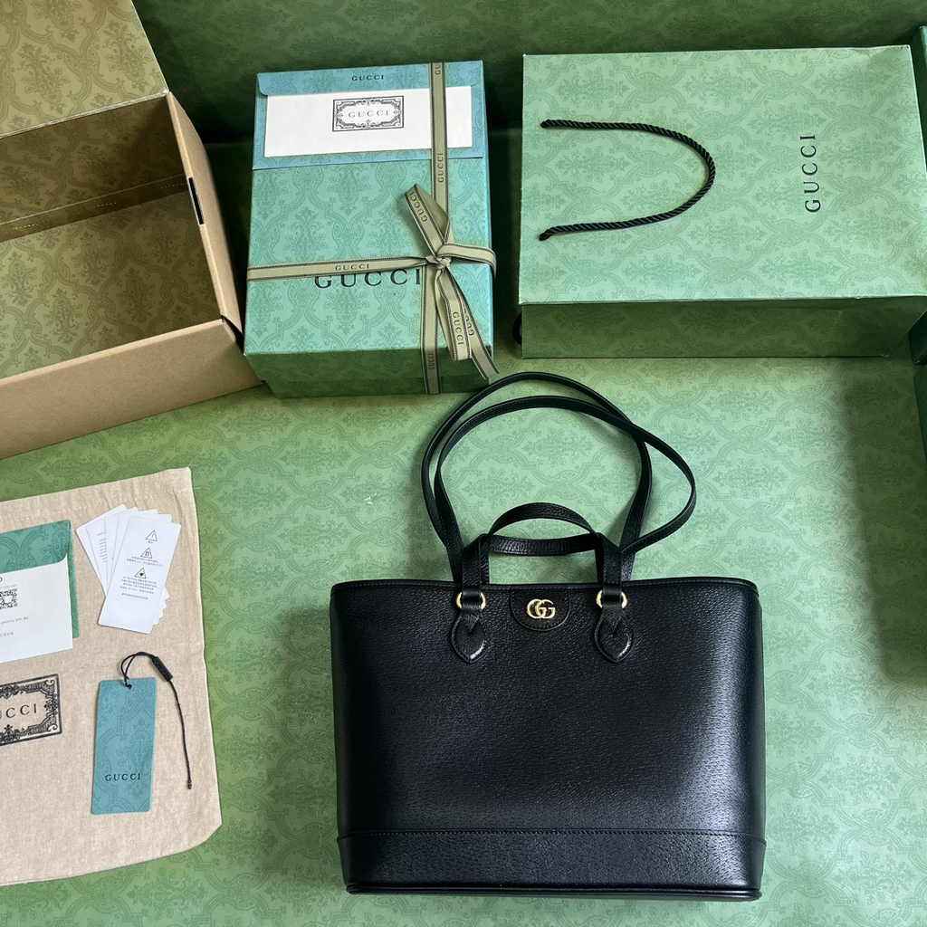Gucci Ophidia small tote bag 765043 in black leather