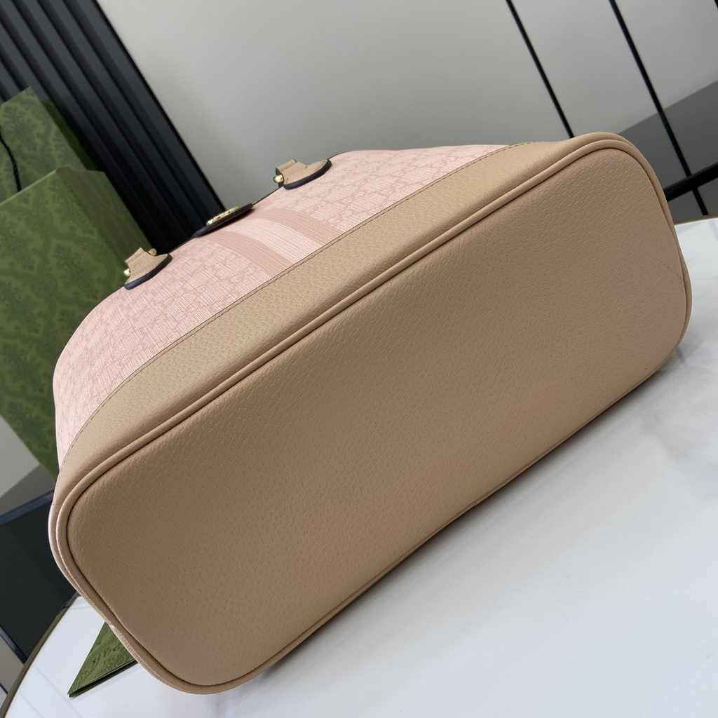 Gucci Ophidia small tote bag 765043 in pink leather
