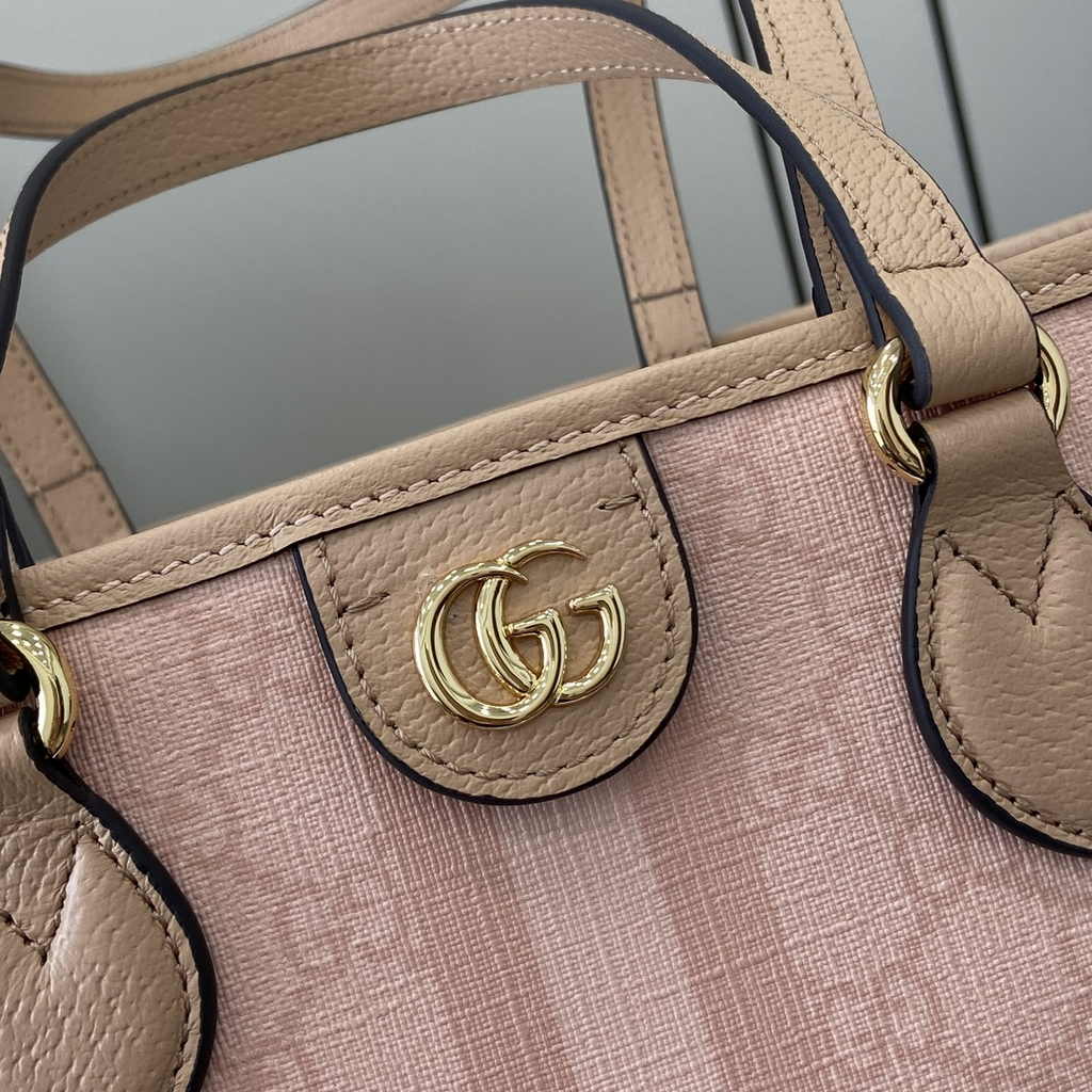 Gucci Ophidia small tote bag 765043 in pink leather