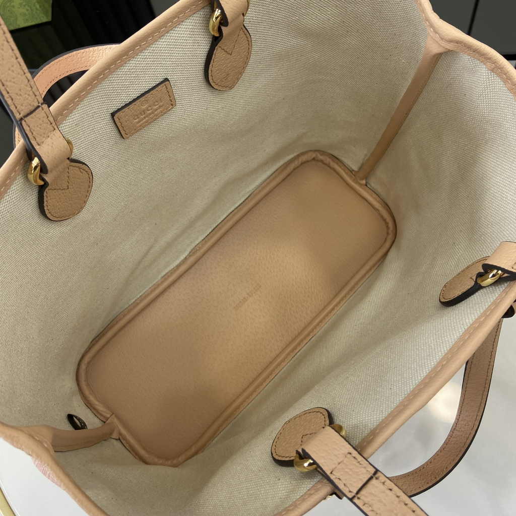 Gucci Ophidia small tote bag 765043 in pink leather