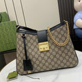 Gucci Padlock GG medium shoulder bag 795113 in black leather