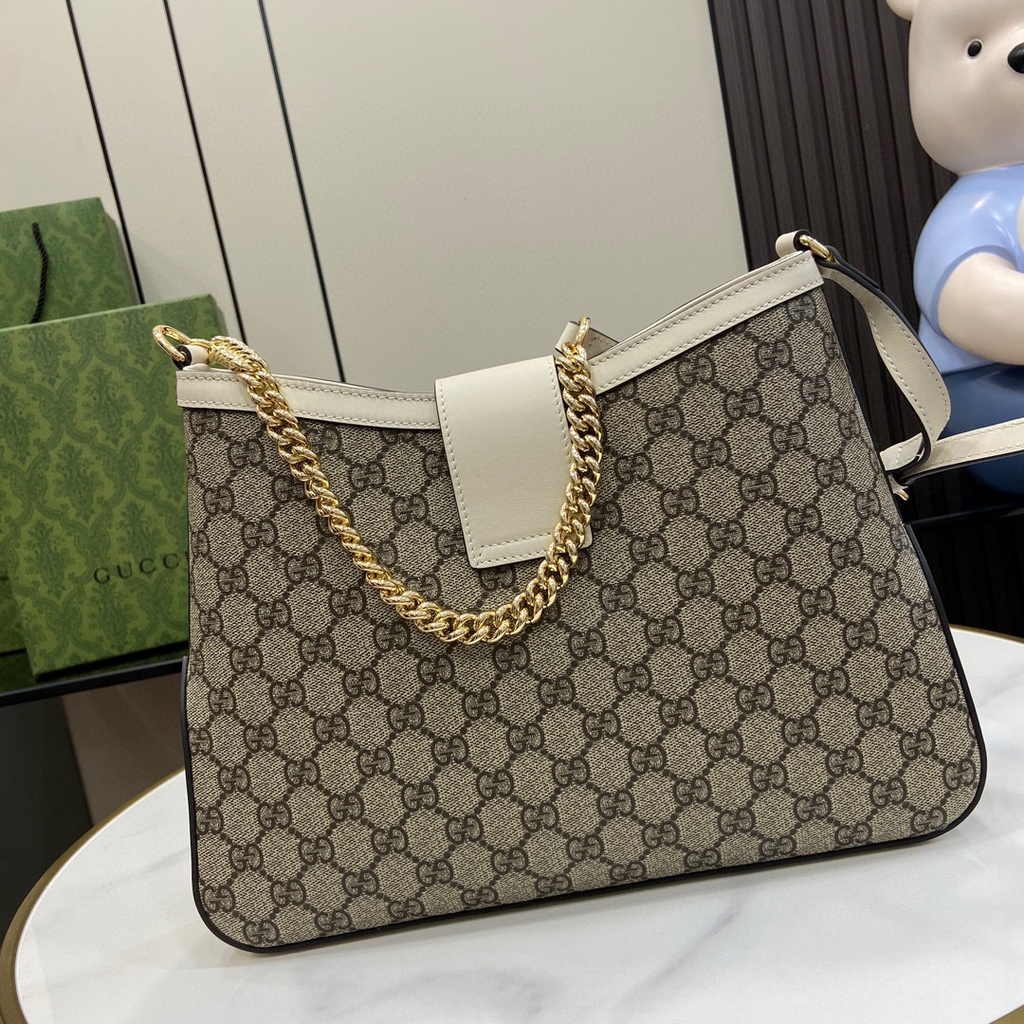 Gucci Padlock GG medium shoulder bag 795113 in white leather