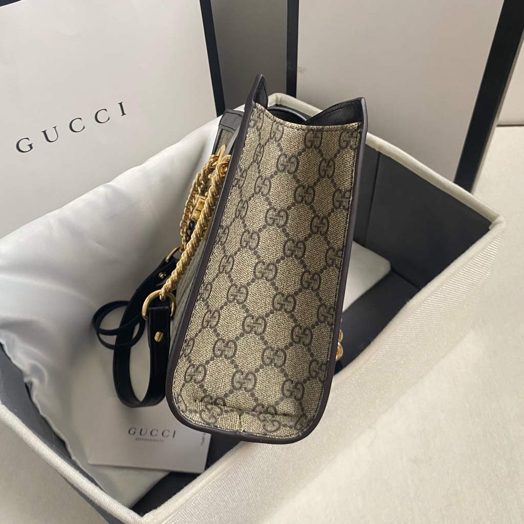 Gucci Padlock small GG shoulder bag 498156 Black leather