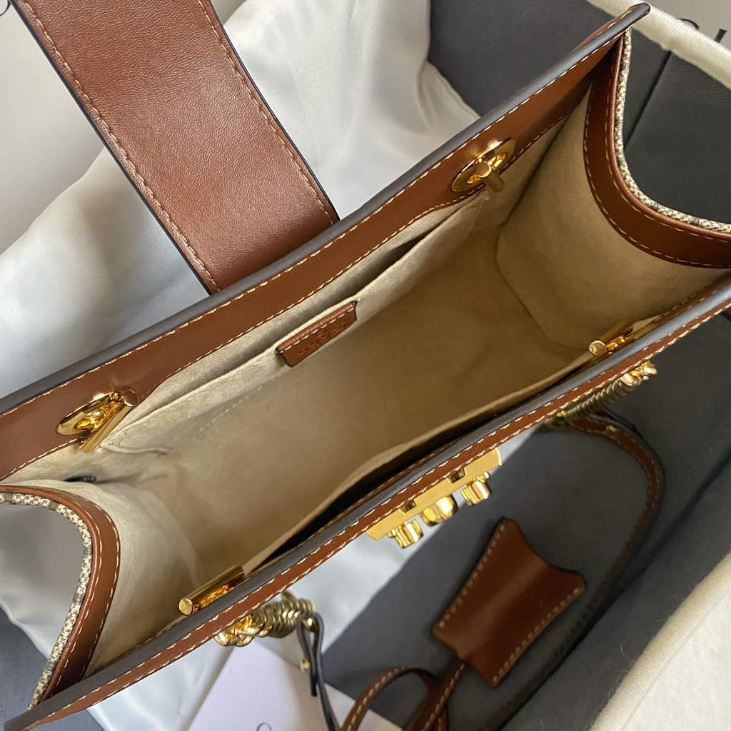 Gucci Padlock small GG shoulder bag 498156 Bronw leather