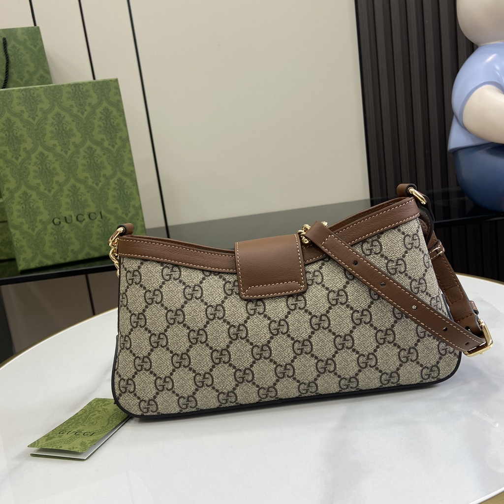 Gucci Padlock small shoulder bag 811705 in brown leather