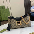 Gucci Padlock small shoulder bag 811705 in black leather