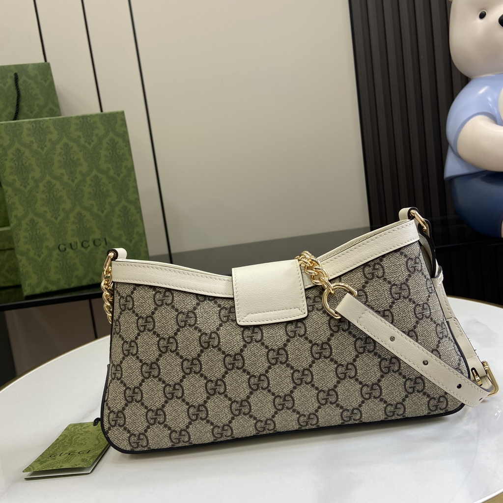 Gucci Padlock small shoulder bag 811705 in white leather