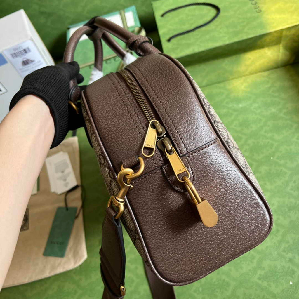 Gucci Savoy medium bowling bag 723309 Brown leather