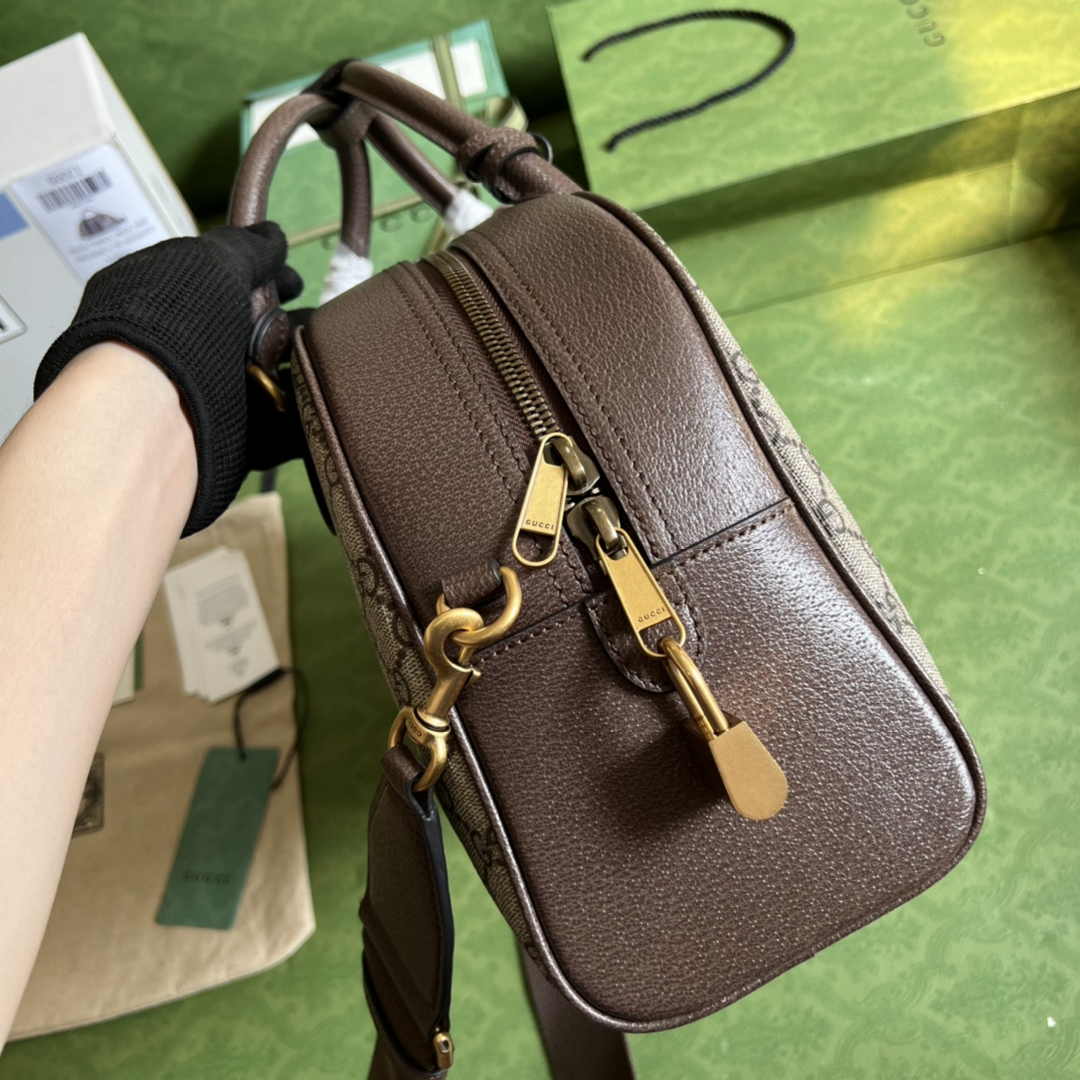 Gucci Savoy medium bowling bag 723309 Brown leather