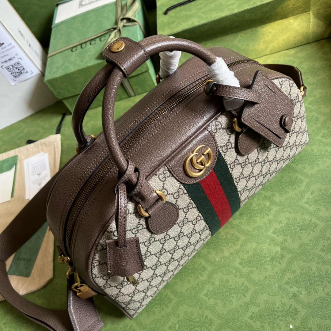 Gucci Savoy medium bowling bag 723309 Brown leather