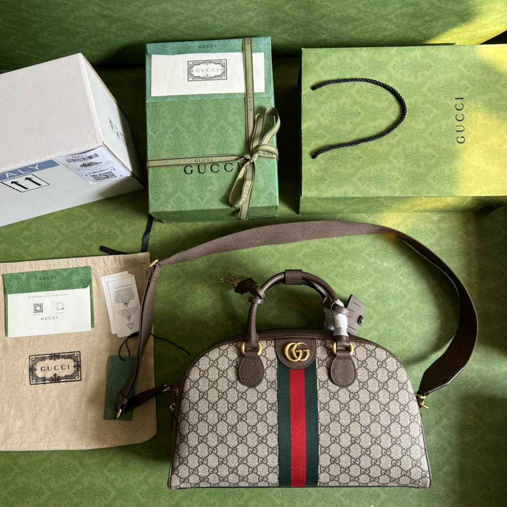 Gucci Savoy medium bowling bag 723309 Brown leather