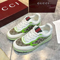 Gucci Re-Web sneaker ‎787476 Green and ebony Original GG canvas - Default Title - View 1