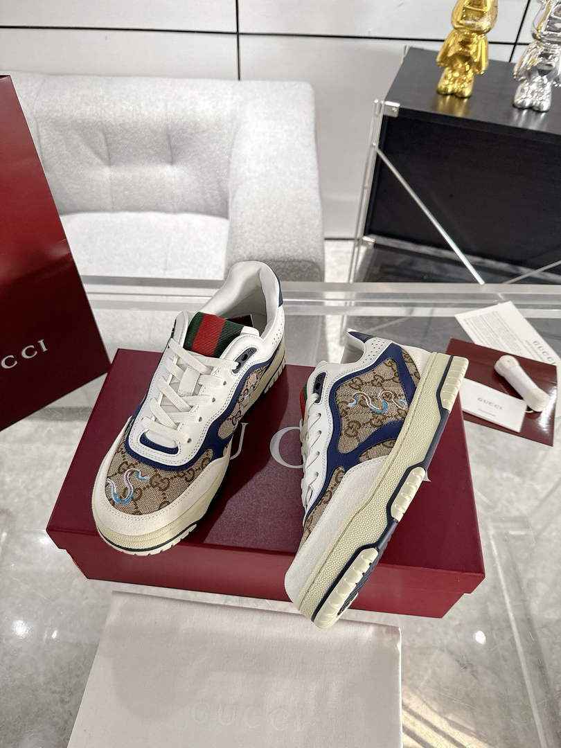 Gucci Re-Web sneaker ‎807057 Blue and ebony Original GG canvas - Default Title - View 1