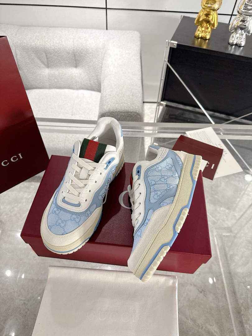Gucci Re-Web sneaker ‎807057 Blue and ebony Original GG canvas - Default Title - View 1