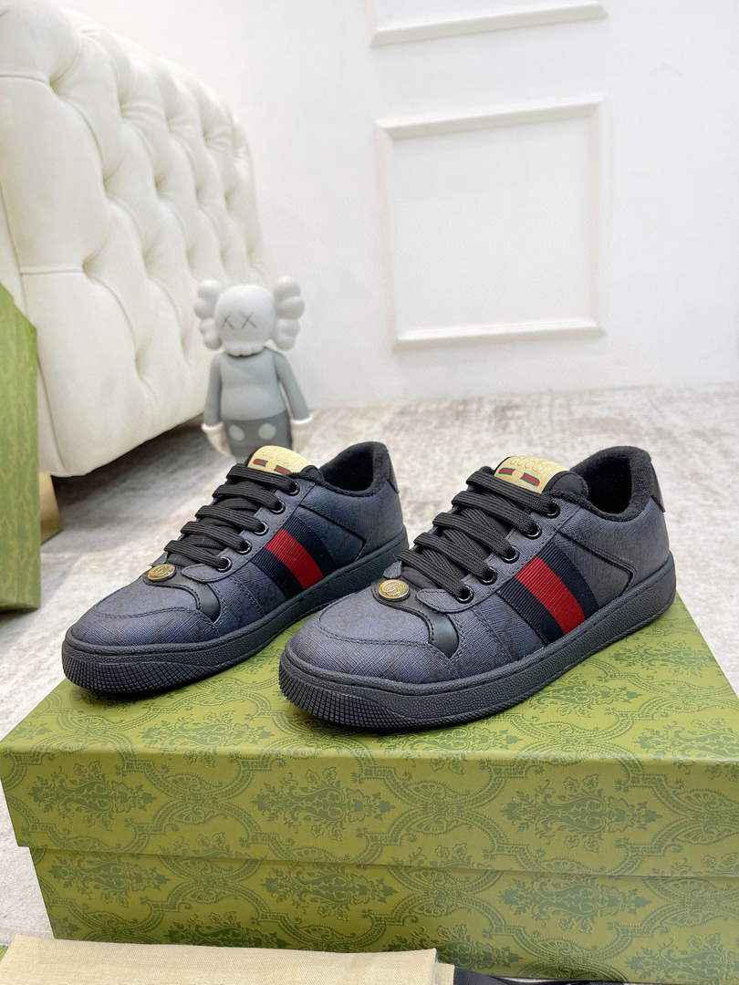 Gucci GG Screener sneaker‎ ‎763525 Blue and dark blue GG Supreme canvas - Default Title - View 1