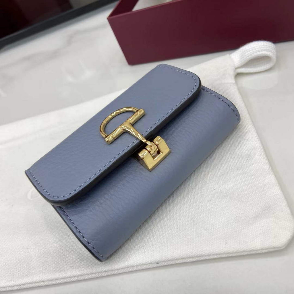 Gucci Softbit card case 828148 in Blue leather