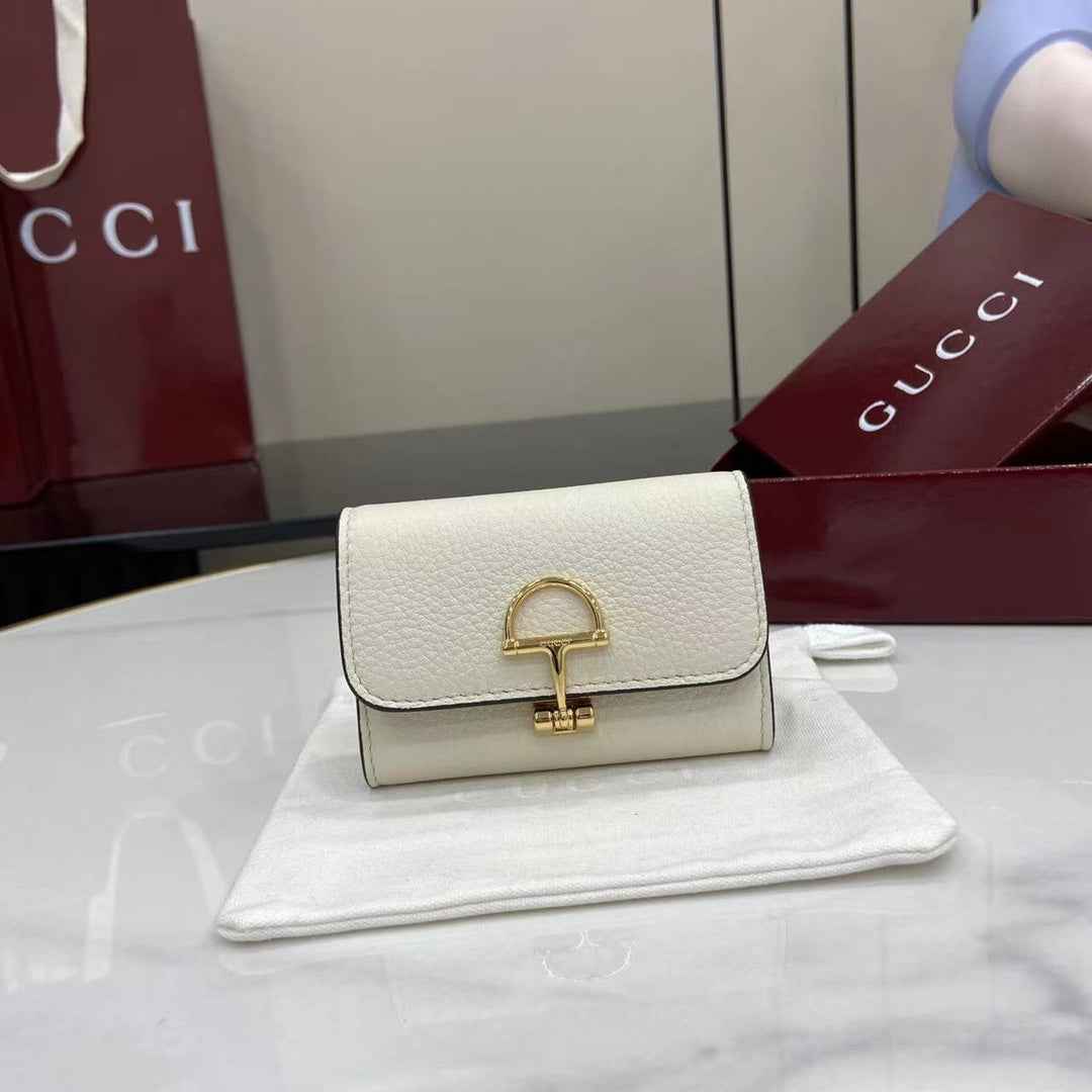 Gucci Softbit card case 828148 in Beige leather