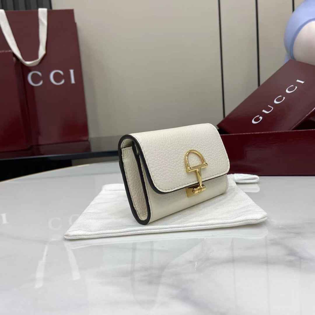 Gucci Softbit card case 828148 in Beige leather