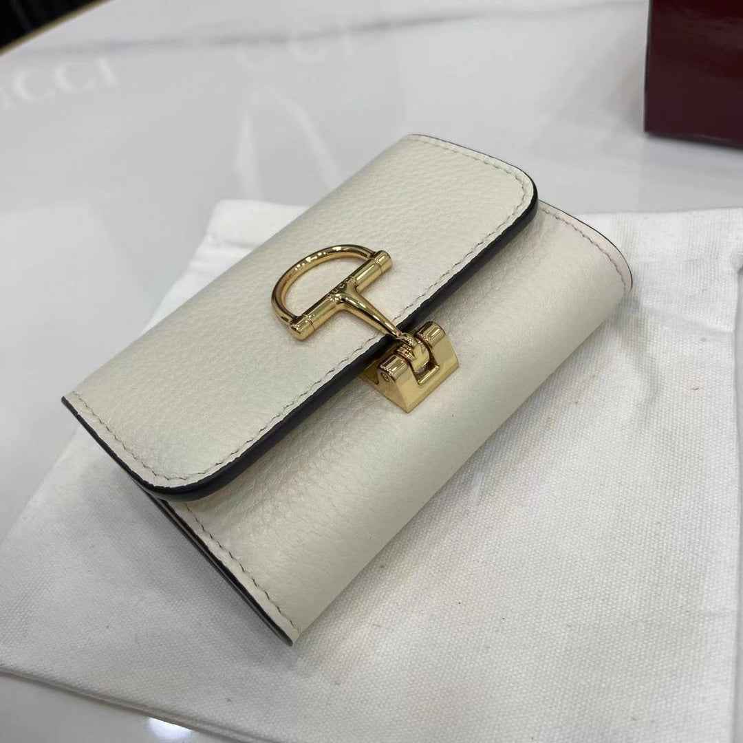 Gucci Softbit card case 828148 in Beige leather