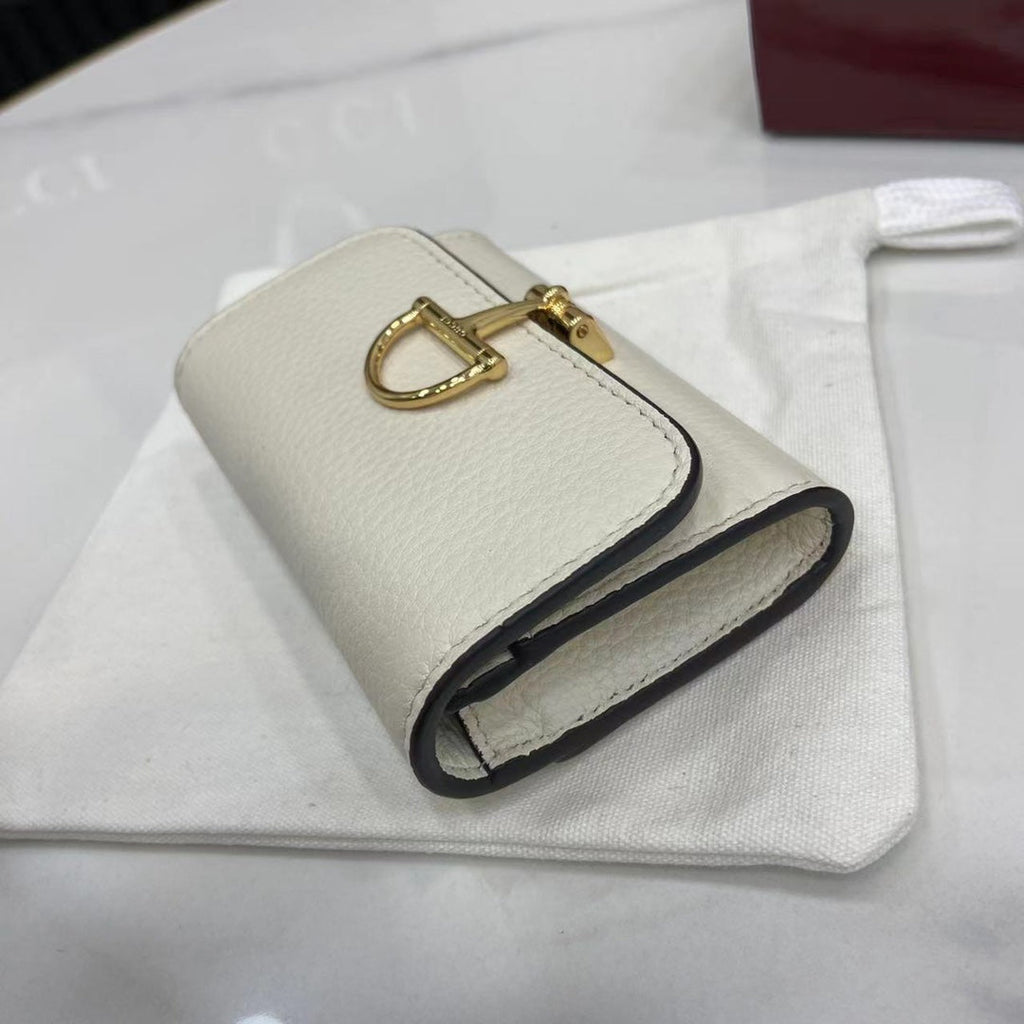 Gucci Softbit card case 828148 in Beige leather