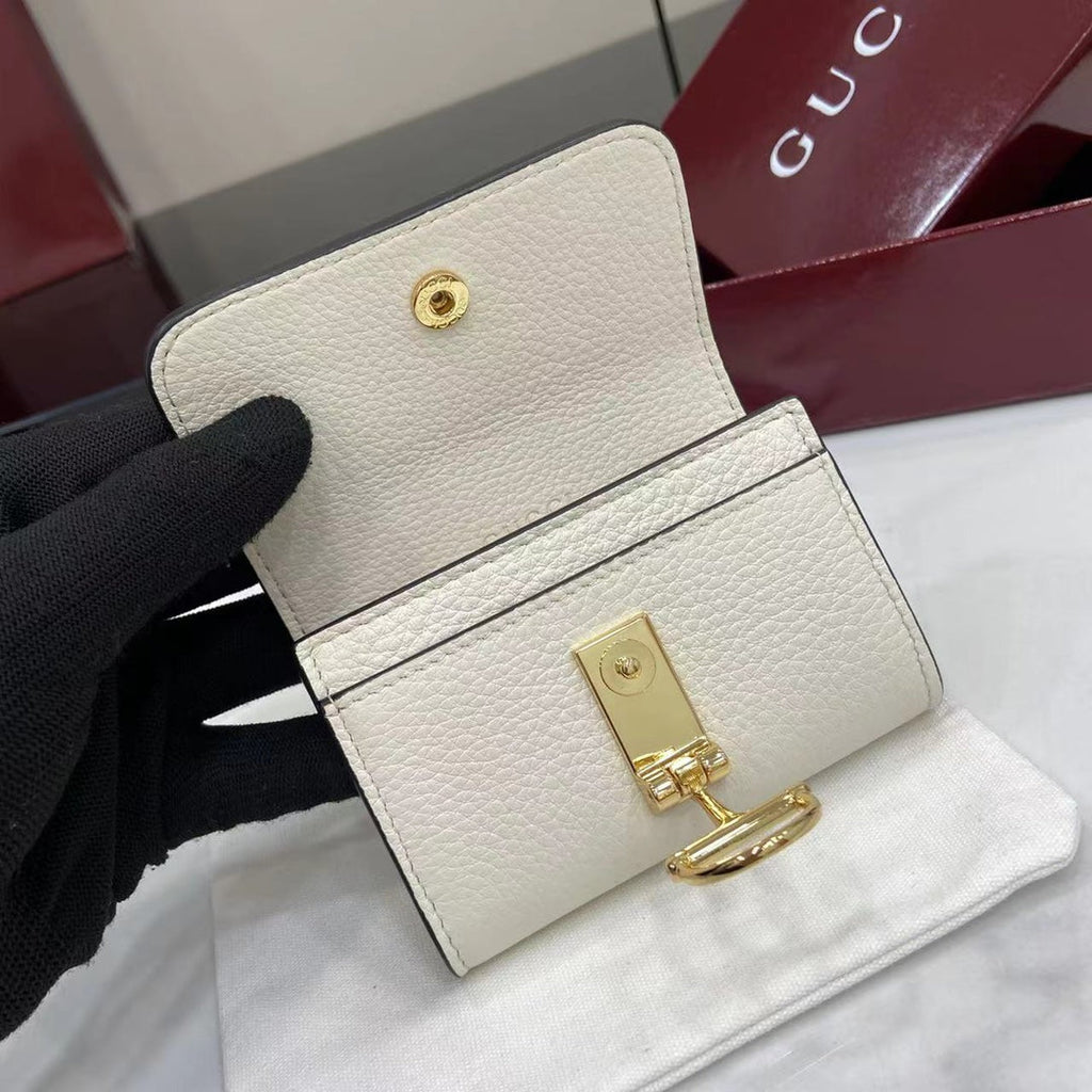 Gucci Softbit card case 828148 in Beige leather