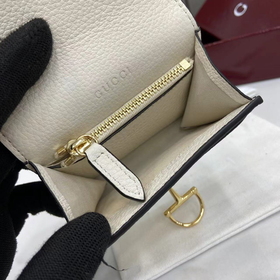 Gucci Softbit card case 828148 in Beige leather