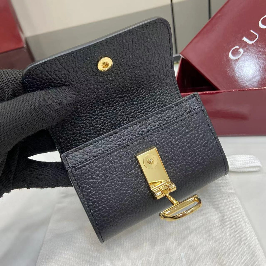 Gucci Softbit card case 828148 in black leather
