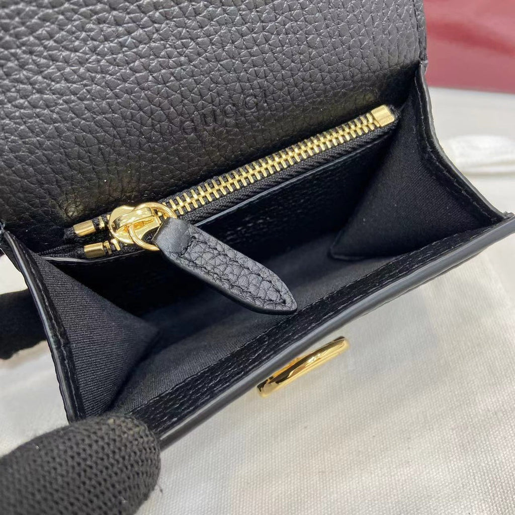 Gucci Softbit card case 828148 in black leather