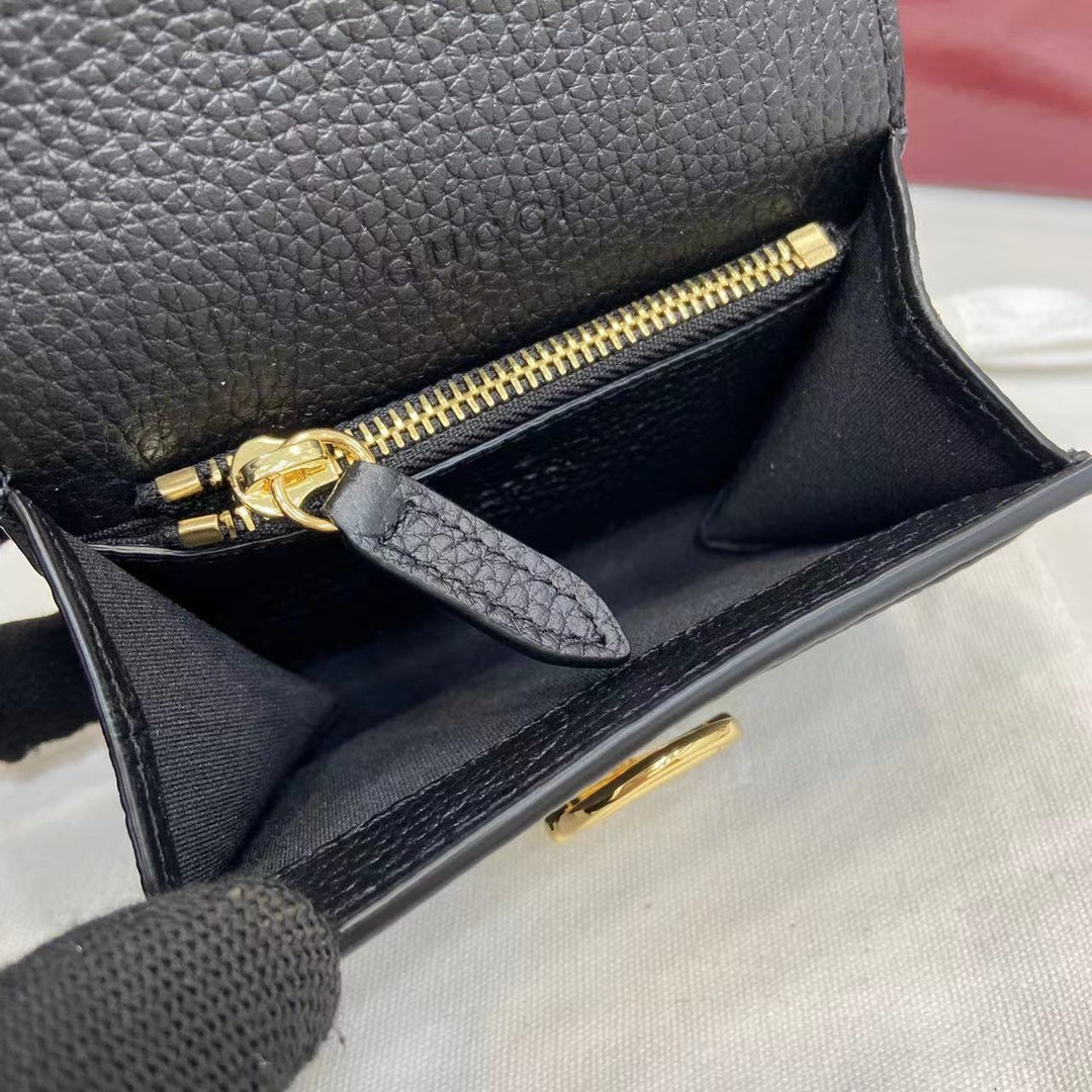 Gucci Softbit card case 828148 in black leather