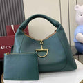 Gucci Softbit maxi shoulder bag, ‎837466 in blue green leather