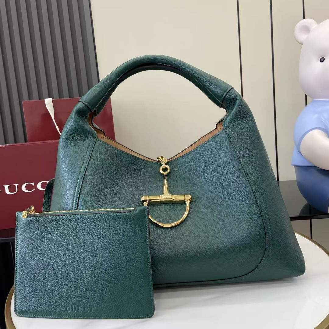 Gucci Softbit maxi shoulder bag, ‎837466 in blue green leather